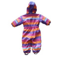 PU Stripe Conjoined Raincoat/Overall for Children